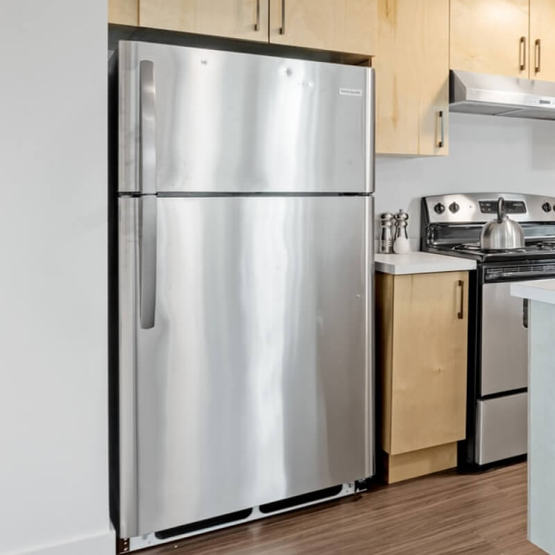 36" Side-by-Side Refrigerator and Freezer with 25 Cubic Ft. Total Capacity, Black – Image 2