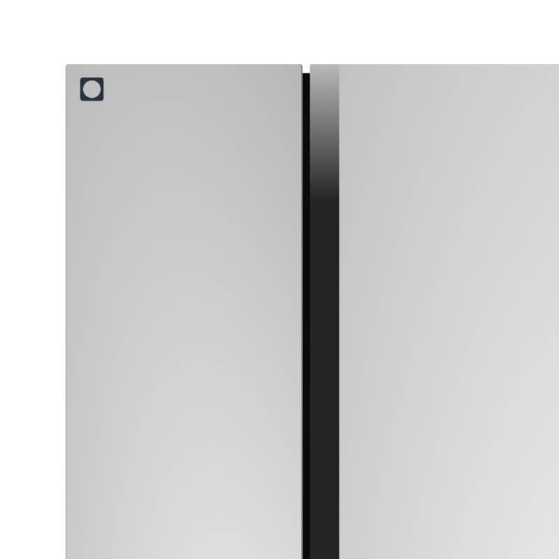 36" Side-by-Side Refrigerator and Freezer with 25 Cubic Ft. Total Capacity, Black – Image 3