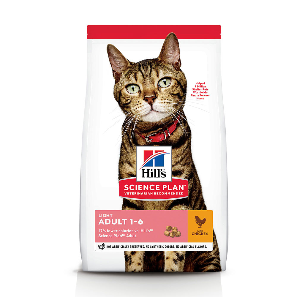 3kg Adult Light poulet Hill's Science Plan Feline pour chat