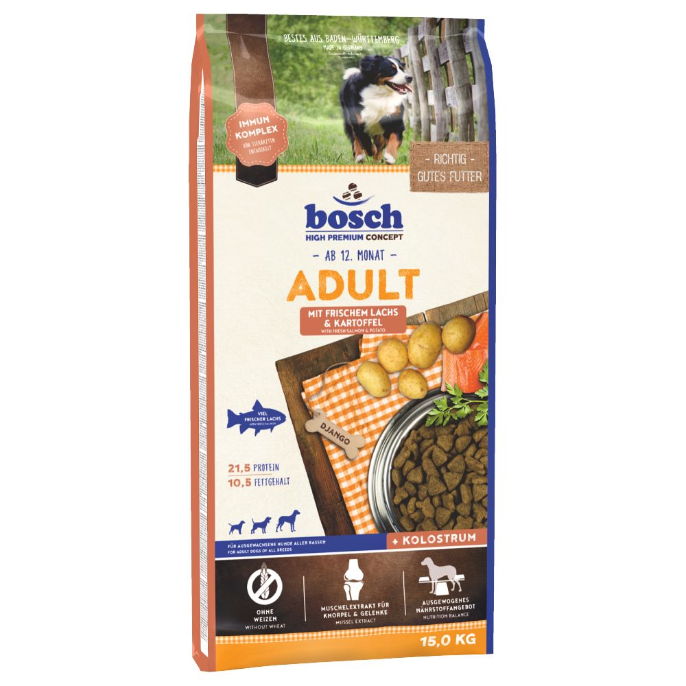 15kg bosch Adult saumon, pommes de terre - Croquettes pour chien