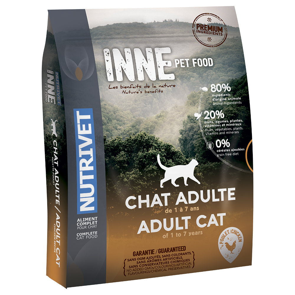 1,5kg Inne Adult au poulet Nutrivet Cat - Croquettes pour Chat